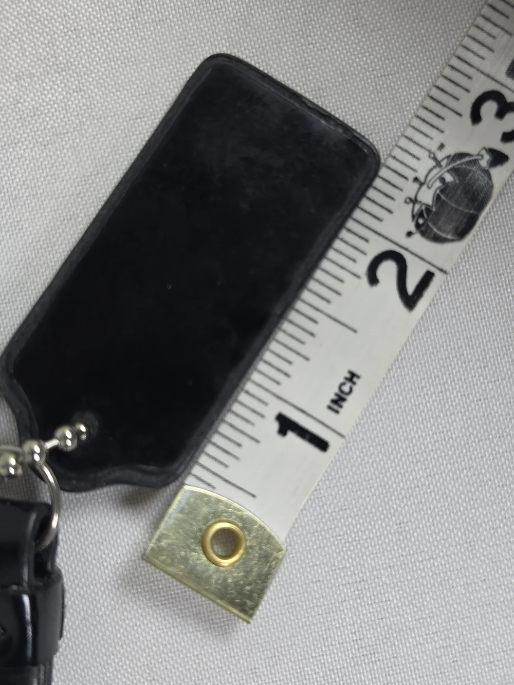 Coach Replacement Hangtag Bag Charm Set Black Leather Silver Metal Cutout